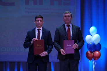 Встреча ректора Новосибирского ГАУ Евгения Рудого с выпускниками школ Черепановского района