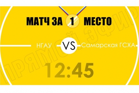 Матч по мини-футболу за 1 и 2 места Новосибирский ГАУ - Самарская ГСХА
