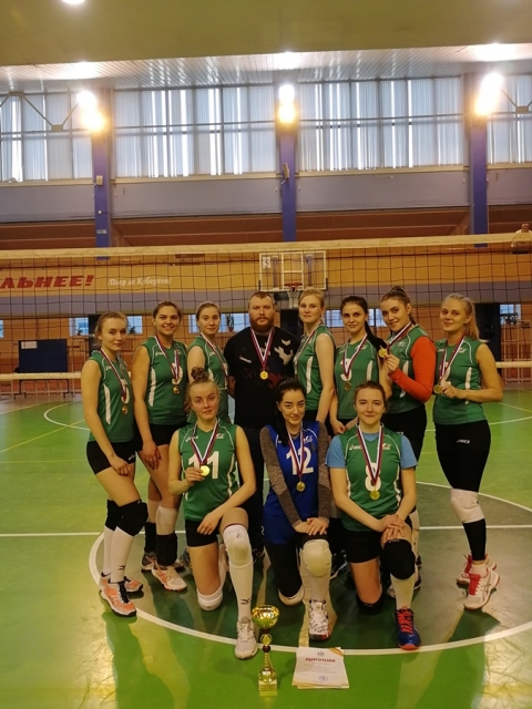 Женская волейбольная команда Новосибирского ГАУ- победитель 42-й Универсиады вузов г. Новосибирска