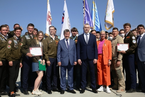 Строительные отряды Новосибирского ГАУ - участники стройки ЛДС «Новосибирск-Арена» и станции метро «Спортивная»